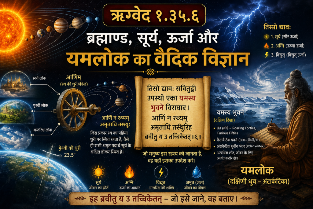 ॐ ऋग्वेद १.३५.६ : ब्रह्माण्ड, सूर्य, ऊर्जा और यमलोक का वैदिक विज्ञान chatgpt image aug 18, 2026, 02 56 44 pm